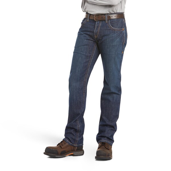 Ariat FR M5 Slim Fit Straight Leg Jeans in Shale